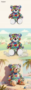 AI-generated product image of AI Plush bear - i love Florida
